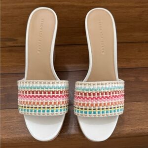 Veronica Beard Dali Cork Wedge Sandals